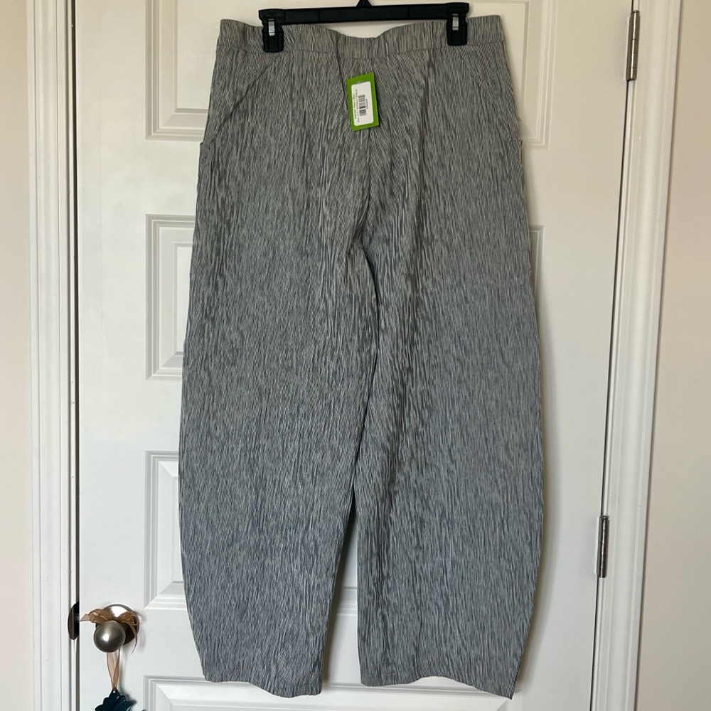 NWT Porto Wide-Leg Chinos in Heather Gray - Picture 8 of 9